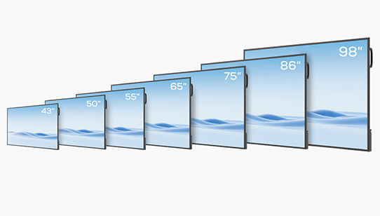 幅広いシーンに対応 豊富なディスプレイサイズ