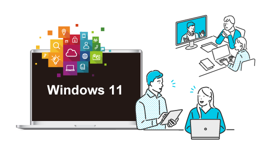 PCやタブレット端末の選定/調達から導入支援！<br>導入準備から展開、運用保守までワンストップ対応！